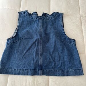NWT Forever 21 Blue Denim Zip-Up Vest